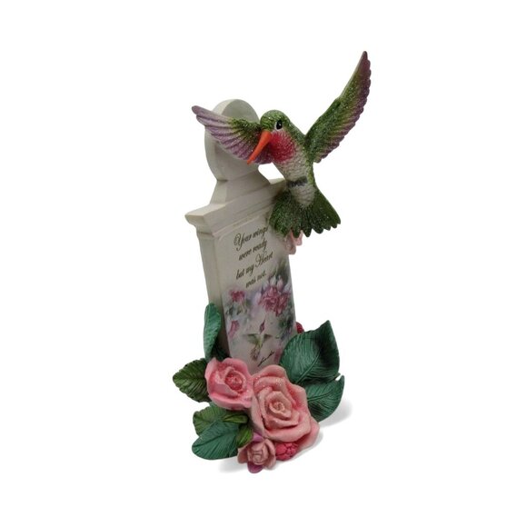 Hamilton Collection Lena Liu Hummingbird and Roses MEMORIAL FIGURINE - Picture 3 of 10